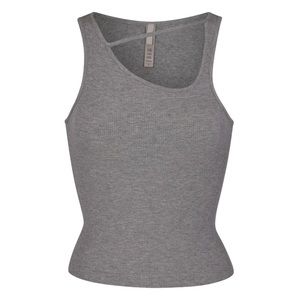 SKIMS CUT OUT SOFT LOUNGE TANK - HEATHER GREY